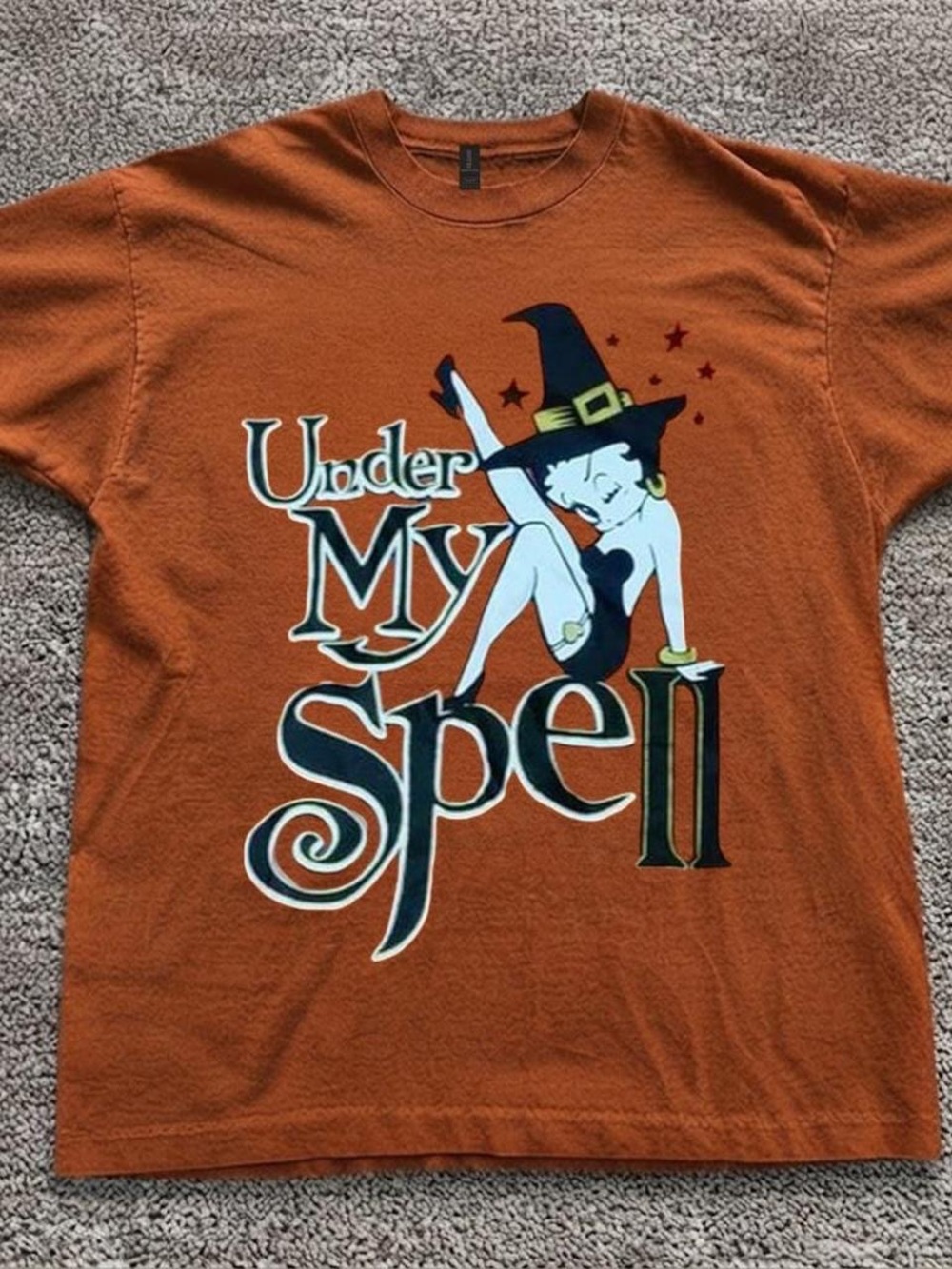 Gildan Orange 'Under My Spell' Witch Graphic Tee